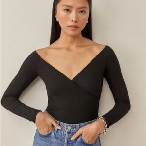 Reformation Minnie Knit Top in Black